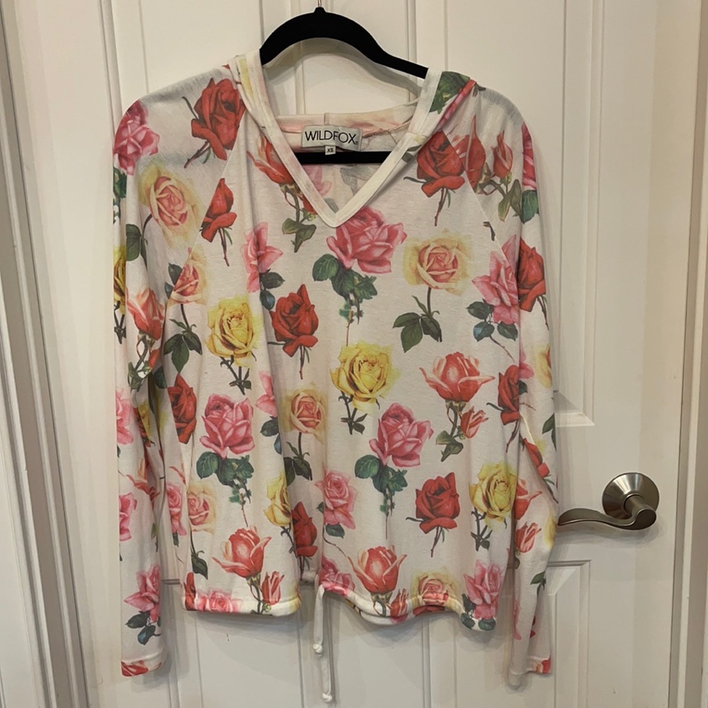 Wildfox rose pull over